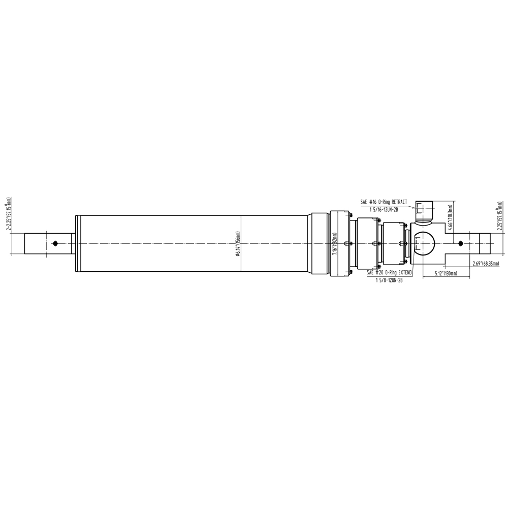 Double Acting Hydraulic Cylinder for Garbage Compactor