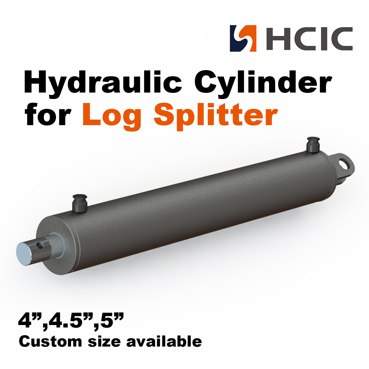 Log Splitter Cylinder: 5″ Bore, 24″ Stroke, 2″ Rod