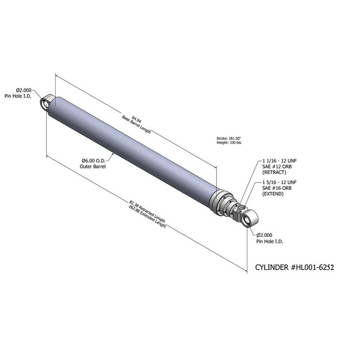 Packeject cylinder single stage